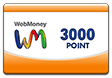 ウェブマネー(WebMoney)3,000ポイント