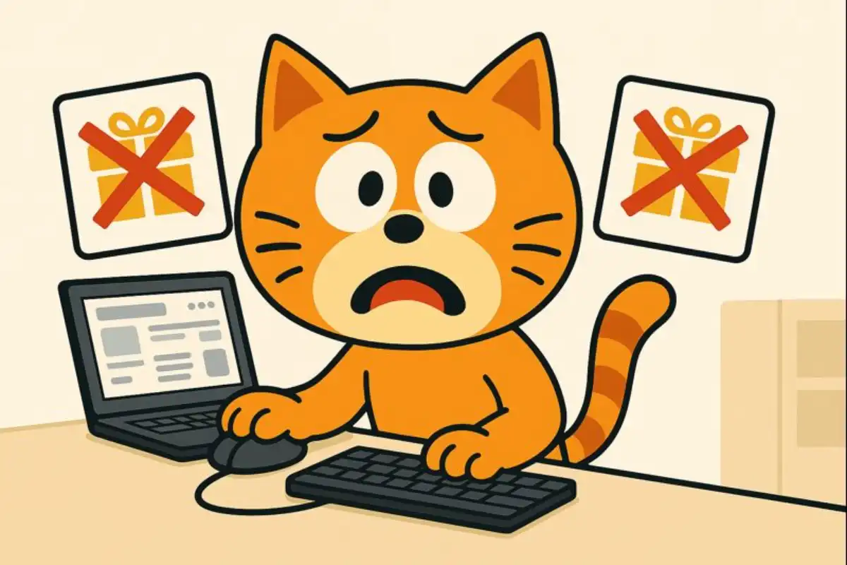 メルカリやヤフオクで出品しようとして違反となり困る猫